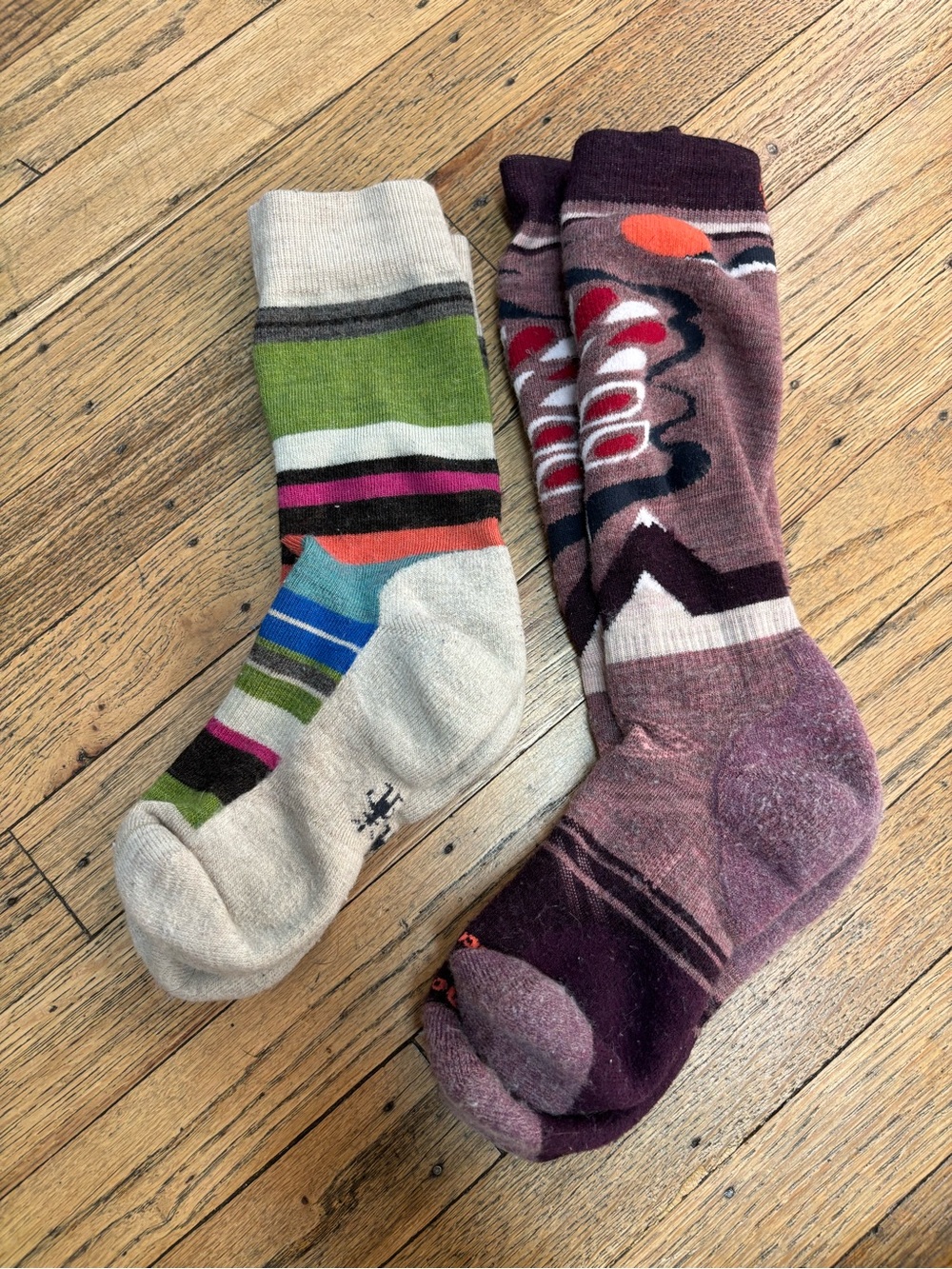 Smartwool Multi-Color Patterned Crew Socks - 2 Pair
